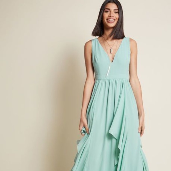 Modcloth "Ruffles Ripple" in Sage - Picture 1 of 3